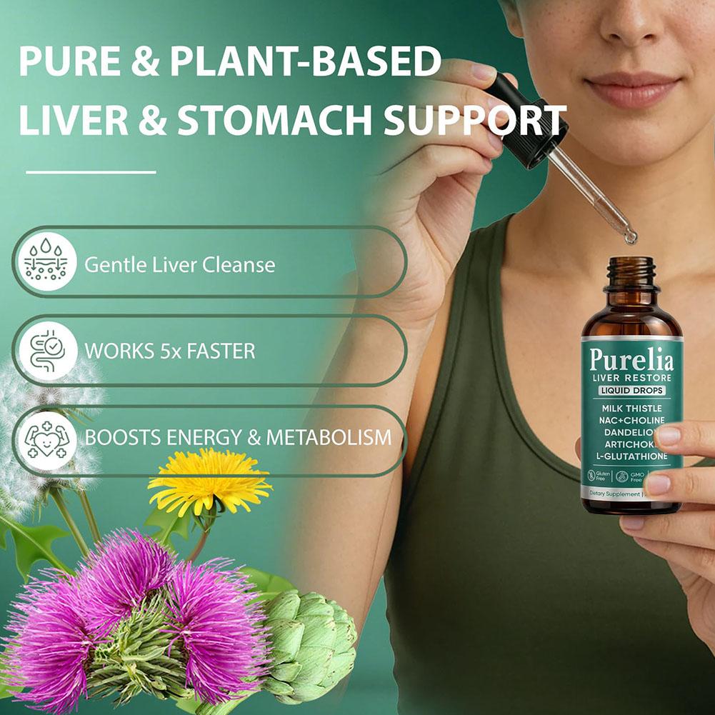Herbal Wellness Formula - Purelia Liver Restore Liquid Drops Milk