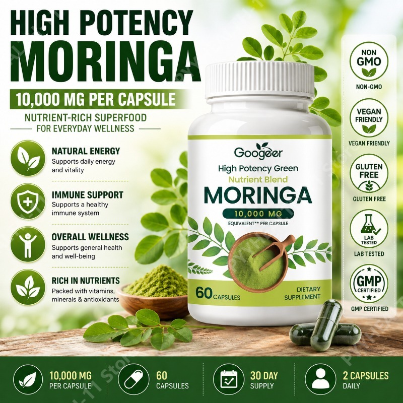 Herbal Wellness Formula - Premium Moringa Supplement with Natural Leaf