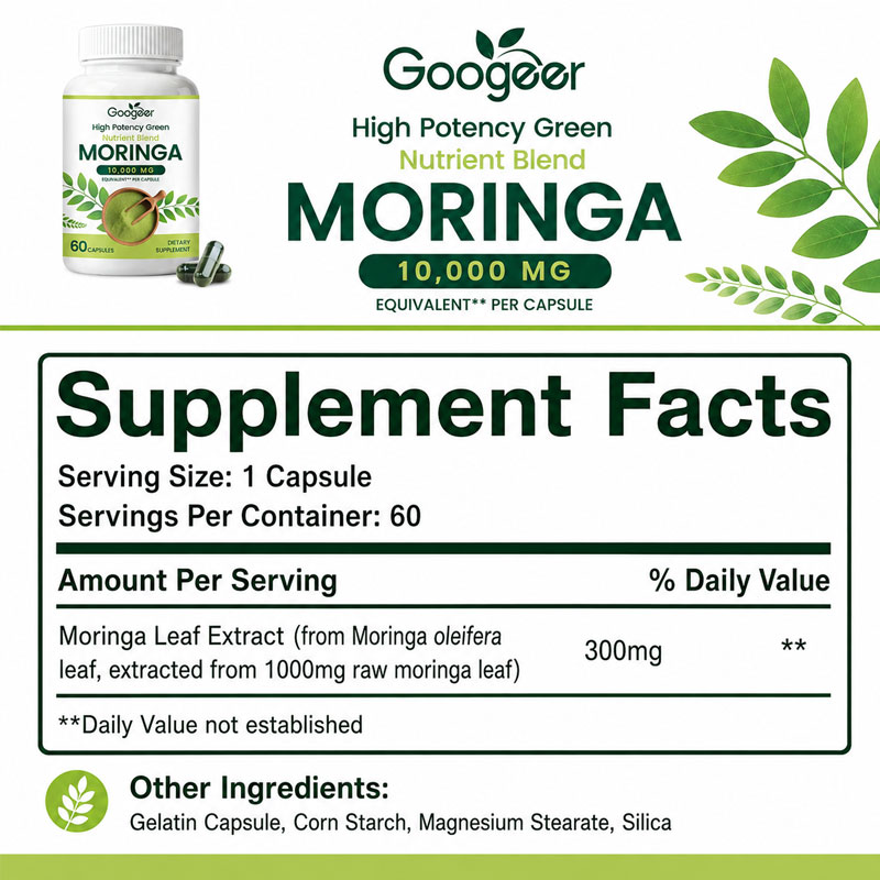 Premium Moringa Supplement wit - Herbal Wellness Formula ulasan dan harga