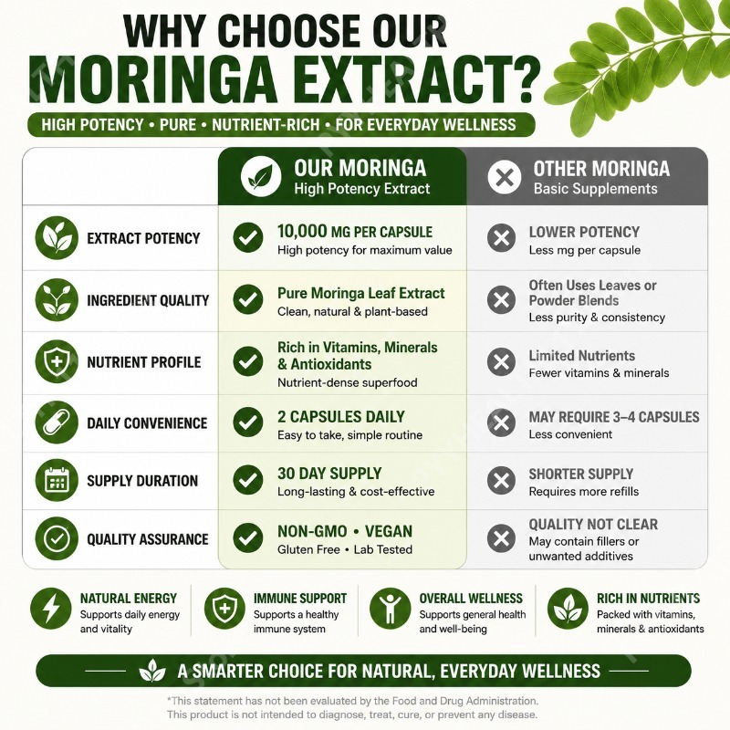 Premium Moringa Supplement wit - Herbal Wellness Formula ulasan dan harga