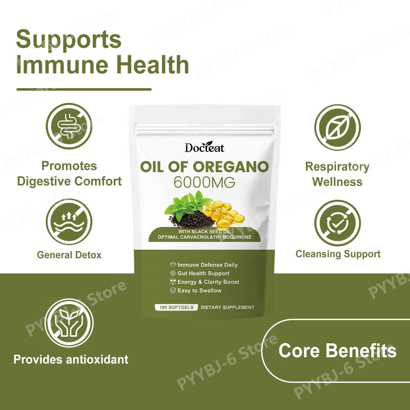 Oregano Oil Softgels with Blac - Herbal Wellness Formula ulasan dan harga