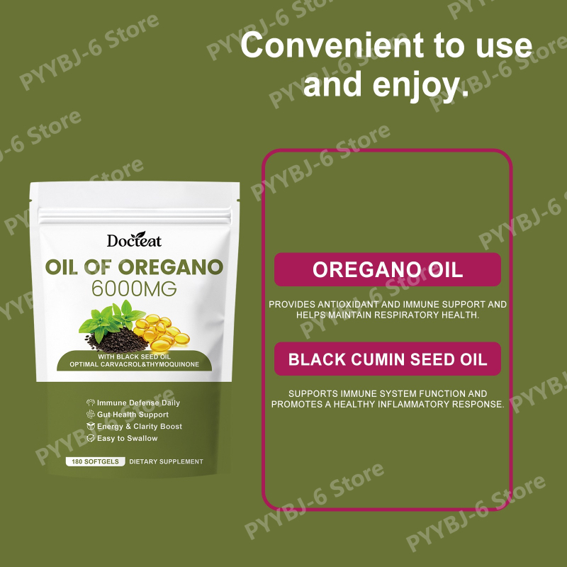 Oregano Oil Softgels with Blac - Herbal Wellness Formula ulasan dan harga